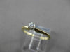 ESTATE .10CT DIAMOND 14KT TWO TONE GOLD CLASSIC SOLITAIRE FRIENDSHIP RING #23780