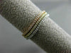 ESTATE WIDE .26CT DIAMOND 14KT WHITE YELLOW ROSE GOLD 3 WAVE STACKABLE LOVE RING
