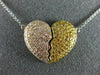 ESTATE 1.93CT PINK & FANCY YELLOW DIAMOND 18KT ROSE & YELLOW GOLD HEART NECKLACE
