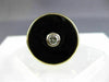 ESTATE LARGE .75CT DIAMOND & ONYX 14K YELLOW CIRCULAR CUFFLINKS & SHIRT STUD SET