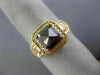 LARGE 1.68CT WHITE & CHOCOLATE FANCY DIAMOND 18KT ROSE GOLD HALO ENGAGEMENT RING