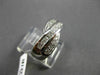 ESTATE WIDE .65CT ROUND & PRINCESS CUT DIAMOND 14KT WHITE GOLD X COCKTAIL RING