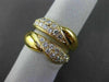 ESTATE WIDE 1.40CT DIAMOND 18KT YELLOW GOLD 2 ROW INSERT RING E/F VVS #10033