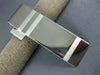 ESTATE LARGE 14KT WHITE GOLD 3D CLASSIC RECTANGULAR ENGRAVABLE MONEY CLIP #952