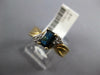 .92CT DIAMOND & AAA SAPPHIRE 14K YELLOW GOLD EMERALD CUT FRIENDSHIP PROMISE RING