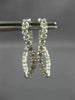 ESTATE 1.0CT DIAMOND 14K WHITE GOLD CLASSIC OVAL CURVED INSIDE OUT HOOP EARRINGS