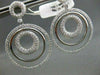 ESTATE LARGE 1.98CT DIAMOND 14KT WHITE GOLD CIRCLE OF LIFE HANGING EARRINGS