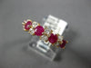 ESTATE 1.75CT DIAMOND & AAA RUBY 14KT ROSE GOLD 3D 5mm CLASSIC ANNIVERSARY RING