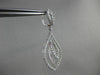 ESTATE LONG 4.96CT DIAMOND 18KT WHITE GOLD 3D MULTI LEAF DROP HANGING EARRINGS