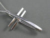 ESTATE LARGE .60CT DIAMOND 14KT WHITE GOLD 3D EUROPEAN CROSS PENDANT #18604