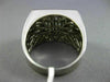 ESTATE MASSIVE 2.36CT DIAMOND 14KT WHITE GOLD 3D SQUARE INVISIBLE MENS RING
