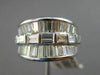 ESTATE WIDE 2.81CT BAGUETTE DIAMOND 18KT WHITE GOLD 3D WEDDING ANNIVERSARY RING