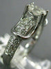 ESTATE .73CT ROUND & OVAL DIAMOND 14KT WHITE GOLD CLASSIC ENGAGEMENT RING #25939