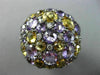 ESTATE MASSIVE 11.0CT DIAMOND & AAA MULTI COLOR GEM 14KT BLACK GOLD 3D FUN RING