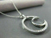 ESTATE .80CTW DIAMOND ROUND MOON 14KT WHITE GOLD PENDANT 28MM X 23MM #21919