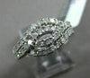 ESTATE WIDE 1.0CT ROUND DIAMOND 14KT WHITE GOLD 3D MULTI ROW INFINITY LOVE RING