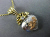 ESTATE .05CT DIAMOND 14KT WHITE YELLOW & ROSE GOLD 3D LOVE HEART PENDANT #17515