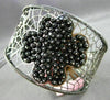 ESTATE EXTRA WIDE 1.30CT DIAMOND 14KT BLACK GOLD 4 CLOVER HEART BANGLE BRACELET