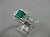 ESTATE 2.64CTW DIAMOND EMERALD 14KT GOLD FILIGREE COCKTAIL ENGAGEMENT RING #2461