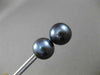 ESTATE AAA TAHITIAN GREY PEARL 14KT YELLOW GOLD 10mm FLORAL STUD EARRINGS #25130