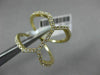 ESTATE LARGE .44CT ROUND DIAMOND 14KT YELLOW GOLD 3D OPEN HEXAGON LOVE RING