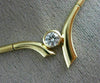 ESTATE .40CT DIAMOND 14KT GOLD 3D SOLITAIRE FANCY LOVE EMBRACE NECKLACE #14981