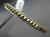 ESTATE LARGE .26CT DIAMOND 14KT YELLOW GOLD 3D PYRAMID SPIKE FUN BANGLE BRACELET
