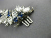 ANTIQUE 28.30CT DIAMOND & AAA SAPPHIRE PLATINUM 3D FLOWER OPEN FILIGREE BRACELET