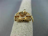 ESTATE .27CT DIAMOND 18KT ROSE GOLD HANDCRAFTED FLOWER HANDBAG FLOATING FUN RING