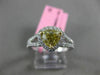 GIA 1.60CT WHITE & FANCY YELLOW DIAMOND 18KT 2 TONE GOLD 3D HALO ENGAGEMENT RING