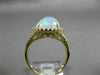 ESTATE LARGE 3.62CT DIAMOND & AAA AUSTRALIAN OPAL 14K YELLOW GOLD OVAL HALO RING