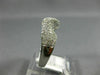 ESTATE 1.01CT DIAMOND 14KT WHITE GOLD 3D MULTI ROW WAVE SWIRL ANNIVERSARY RING
