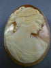 ESTATE EXTRA LARGE 14KT YELLOW GOLD HANDCRAFTED LADY CAMEO PENDANT BROOCH #21871