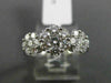 ESTATE WIDE 1.19CT DIAMOND 18KT WHITE GOLD 3D 3 FLOWER PAST PRESENT FURURE RING