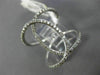ESTATE LARGE .45CT DIAMOND 14KT WHITE GOLD 3D INFINITY DOUBLE OVAL LOVE RING