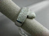 ESTATE LARGE 2.83CT DIAMOND 18KT WHITE GOLD 3D ZIG ZAG MICRO PAVE COCKTAIL RING