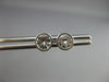 ANTIQUE .63CT ROUND DIAMOND 14KT WHITE GOLD 3D CLASSIC BEZEL STUD EARRINGS #7837