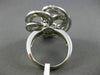 ESTATE MASSIVE 1.34CT ROUND DIAMOND 14K WHITE GOLD 3D OPEN FLOWER COCKTAIL RING