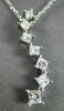 ESTATE .47CT DIAMOND 14KT WHITE GOLD PRINCESS JOURNEY FLOATING PENDANT #17635
