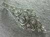 LARGE 1.0CT DIAMOND 14KT WHITE GOLD TEAR DROP FILIGREE FLOWER INFINITY PENDANT