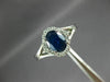 ESTATE 1.15CT DIAMOND & AAA SAPPHIRE 14K WHITE GOLD CLASSIC OVAL ENGAGEMENT RING