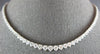 14.94CT DIAMOND 18KT WHITE GOLD THREE PRONG ETERNITY GRADUATING TENNIS NECKLACE