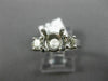 ESTATE .50CT DIAMOND 14KT WHITE GOLD 3 STONE SEMI MOUNT ENGAGEMENT RING #342