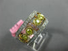 GIA 1.10CT MULTI COLOR DIAMOND 18KT TRI COLOR GOLD 3D FILIGREE ANNIVERSARY RING