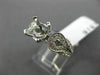 ESTATE .79CT DIAMOND 14KT WHITE GOLD 6 PRONG FILIGREE SEMI MOUNT ENGAGEMENT RING