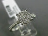 ESTATE WIDE .32CT DIAMOND 18KT WHITE GOLD CLUSTER ROUND PROMISE ENGAGEMENT RING