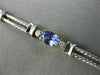 ESTATE 1.15CT DIAMOND & AAA TANZANITE 14KT TWO TONE GOLD 3 STONE ROPE BRACELET