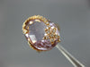 LARGE 8.36CT DIAMOND & AAA PINK AMETHYST 14KT ROSE GOLD 3D PALM TREE FLOWER RING