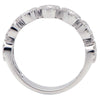 ESTATE 1.07CT DIAMOND 18KT WHITE GOLD 3D HALO CIRCULAR WEDDING ANNIVERSARY RING