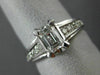 ESTATE WIDE 1.47CT EMERALD DIAMOND 14KT WHITE GOLD LUCIDA ENGAGEMENT RING #14253